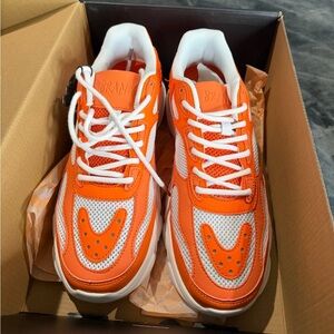 Orange and White Sneakers Size 10